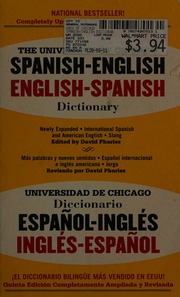 The University Of Chicago Spanish Dictionary Spanishenglish Englishspanish 5 Edition Castillo