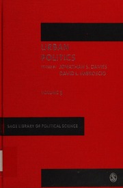Urban Politics Davies Jonathan S Imbroscio David L