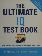 The Ultimate Iq Test Book Carter Philip J Russell Kenneth A