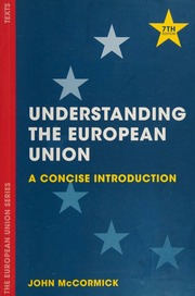 Understanding The European Union A Concise Introduction Mccormick