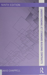 Understanding Jct Standard Building Contracts Ninth Edition Chappell