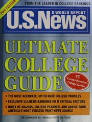 Ultimate College Guide 2011 Mcgrath Anne 1953 Us News World Report Firm