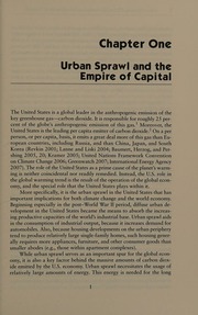 Urban Sprawl Global Warming And The Empire Of Capital Gonzalez