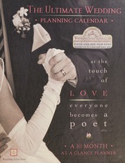 The Ultimate Wedding Planning Calendar A 16 Month At A Glance Planner Lluch