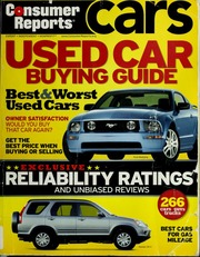 Consumer Reports Used Car Buying Guide 2008 Consumer Reports Firm