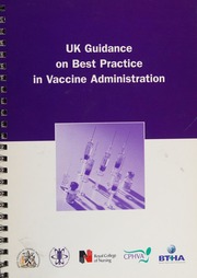 Uk Guidance On Best Practice In Vaccine Administration Vaccine Administration Taskforce