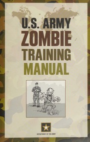 Us Army Zombie Training Manual Department Of The Army Louison