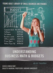 Understanding Business Math Budgets Thompson Helen 1957
