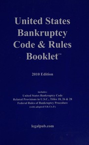 United States Bankruptcy Code Rules Booklet 2010 Ed Unknown