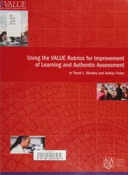 Using The Value Rubrics For Improvement Of Learning And Authentic Assessment Rhodes
