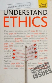 Understand Ethics Thompson Mel 1946 Thompson Mel 1946 Ethics