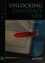 Unlocking Contract Law Turner Chris Barrister