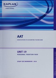 Unit 19 Personal Taxation Fa 06 Study Unknown