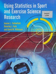 Using Statistics In Sport And Exercise Science Research Fallowfield