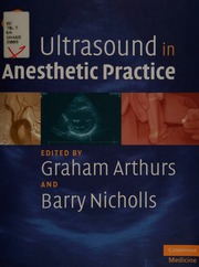 Ultrasound In Anesthetic Practice Arthurs G Nicholls Barry