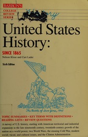 United States History Since 1865 6th Ed Klose Nelson 1914