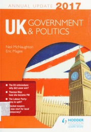 Uk Government Politics Annual Update 2017 Mcnaughton Neil Verfasserin