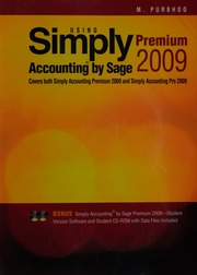 Using Simply Accounting By Sage Premium 2009 Purbhoo M 1949