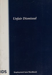 Unfair Dismissal Employment Law Handbook 2015 Edition Incomes Data Services