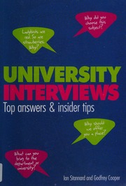 University Interviews Top Answers And Insider Tips Stannard