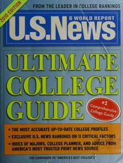 Ultimate College Guide 2010 7th Ed Mcgrath Anne 1953 Us News World Report Firm