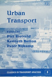 Urban Transport Rietveld Piet Button Kenneth 1948 Nijkamp