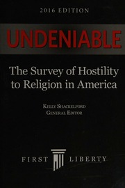 Undeniable The Survey Of Hostility To Religion In America Shackelford
