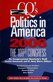 Cqs Politics In America 2006 The 109th Congress 13th Ed Edition Koszczuk