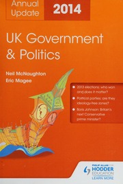Uk Government Politics Annual Update 2014 Mcnaughton Neil