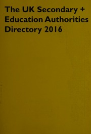 Uk Secondary And Education Authorities Directory 2016 Unknown