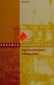 Unarmed Insurrections People Power Movements In Nondemocracies Schock