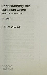 Understanding The European Union A Concise Introduction 5th Ed Mccormick