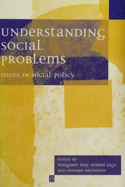 Understanding Social Problems Issues In Social Policy May Margaret