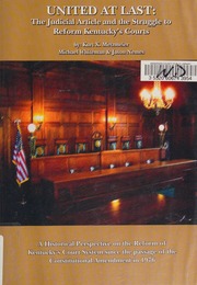 United At Last The Judicial Article And The Struggle To Reform Kentuckys Courts Metzmeier