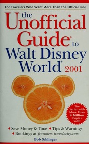 The Unofficial Guide To Walt Disney World 2001 Ridge Menasha