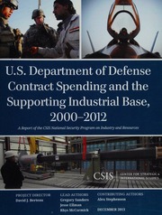 Us Department Of Defense Contract Spending And The Supporting Industrial Base 20002012 Berteau