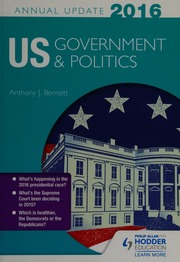 Us Government Politics Annual Update 2016 Bennett Anthony J