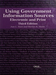 Using Government Information Sources Electronic And Print 3rd Ed Sears