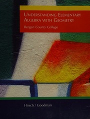Understanding Elementary Algebra With Geometry Bergen Community College Hirsch