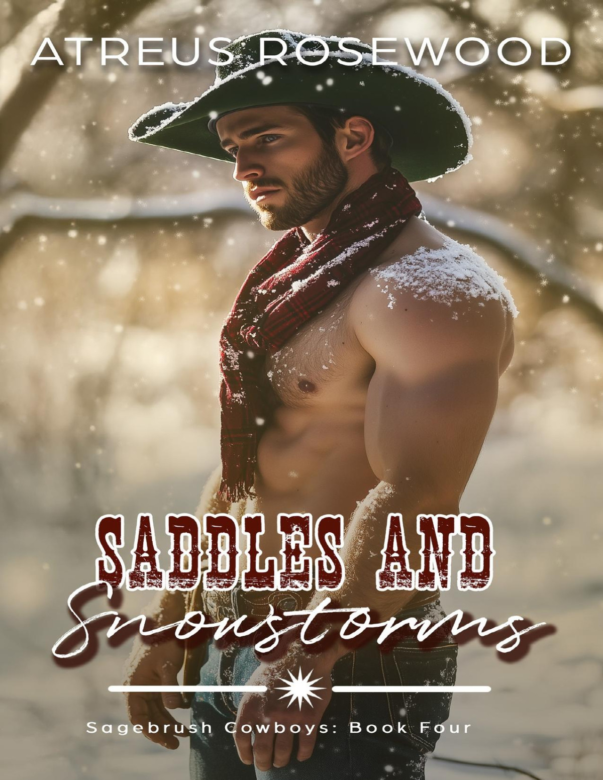 Saddles And Snowstorms A Sweet And Spicy Mm Cowboy Romance Sagebrush Cowboys Book 4 Atreus Rosewood