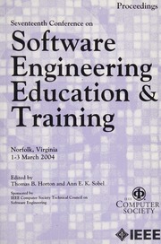 17th Conference On Software Engineering Education And Training Proceedings Csee T 2004 13 March 2004 Norfolk Virginia Conference On Software Engineering Education Training 17th 2004 Norfolk