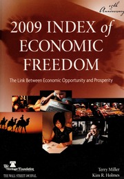 2009 Index Of Economic Freedom Miller Terry Holmes Kim R Kim