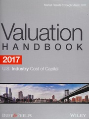 2017 Valuation Handbook Us Indusrty Cost Of Capital Grabowski