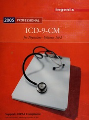 2005 Icd9cm Professional For Physicians Volumes 1 2 International Classification Of Diseases 9th Revision Clinical Modification Hart