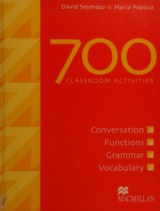 700 Classroom Activities Conversation Functions Grammar Vocabulary Seymour