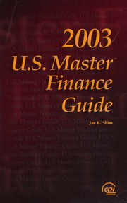 2003 Us Master Finance Guide Shim Jae K