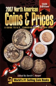 2007 North American Coins Prices A Guide To Us Canadian And Mexican Coins 16 Edition Harper