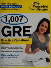 1007 Gre Practice Questions Fourth Edition Seltzer Neill Author