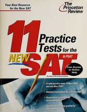 11 Practice Tests For The New Sat Psat 1st Ed Princeton Review