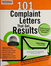 101 Complaint Letters That Get Results Bkcdrom Edition Rubel